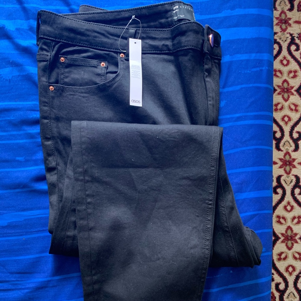 High rise skinny black jeans